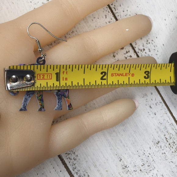 Elephant Acrylic Earrings - Picture 8 of 8